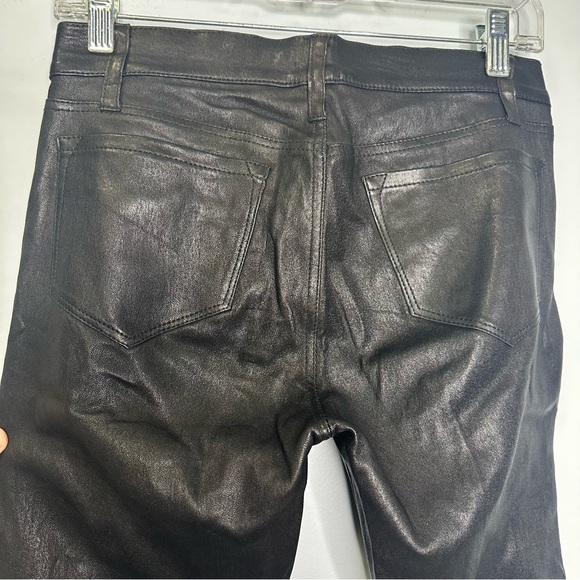 J Brand Women’s 100% Lamb Leather Ankle Zipper Skinny Stretch Pants Size 26 - Picture 9 of 13